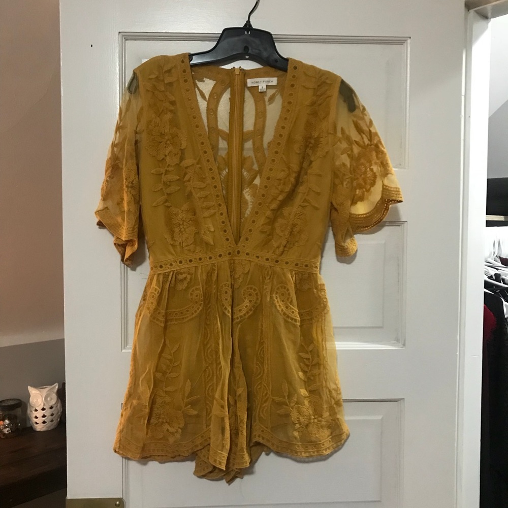 Mustard Honey Punch romper